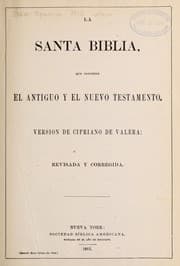 Tapa de La Santa Biblia, que contiene el Antiguo y el Nuevo Testamento