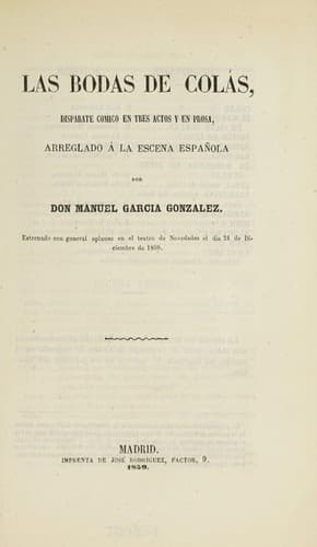 Tapa de Las bodas de Colás