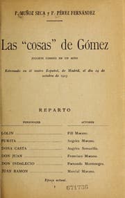 Tapa de Las "cosas" de Gómez