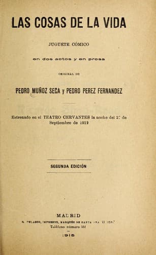 Tapa de Las cosas de la vida