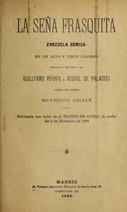 Tapa de La seña Frasquita