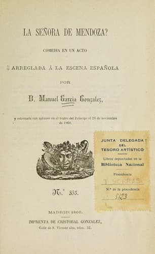 Tapa de ?La señora de Mendoza?