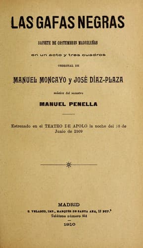 Tapa de Las gafas negras