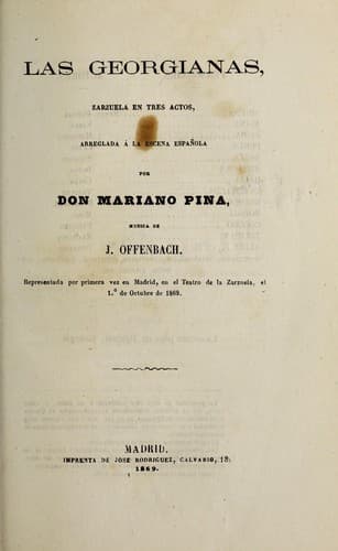 Tapa de Las georgianas