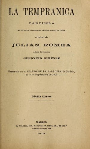 Tapa de La tempranica