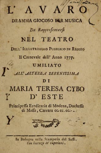 Tapa de L'avaro
