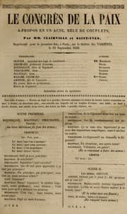 Tapa de Le congres de la paix