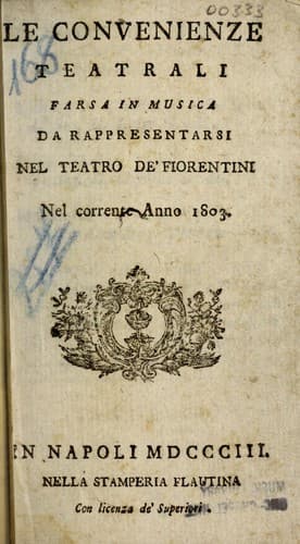 Tapa de Le convenienze teatrali