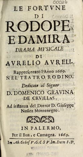 Tapa de Le fortune di Rodope e Damira