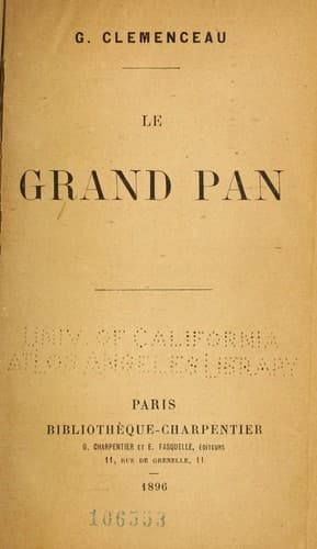 Tapa de Le grand Pan