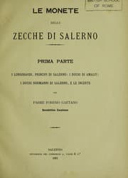 Tapa de Le monete delle zecche di Salerno