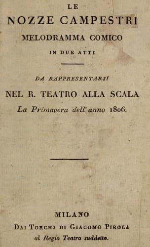 Tapa de Le nozze campestri