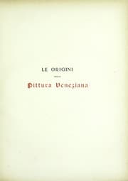 Tapa de Le origini della pittura veneziana, 1300-1500