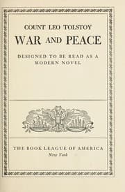 Tapa de Leo Tolstoy's War and peace