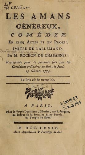 Tapa de Les amans généreux