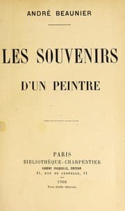 Tapa de Les souvenirs d'un peintre