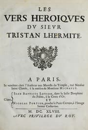 Tapa de Les vers heroiques du sieur Tristan Lhermite