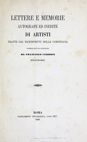 Tapa de Lettere e memorie autografe ed inedite di artisti