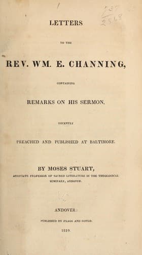Tapa de Letters to the Rev. Wm. E. Channing