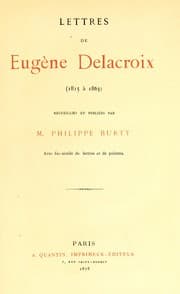 Tapa de Lettres de Eugène Delacroix