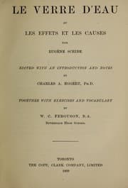 Tapa de Le verre d'eau, ou, Les effets et les causes