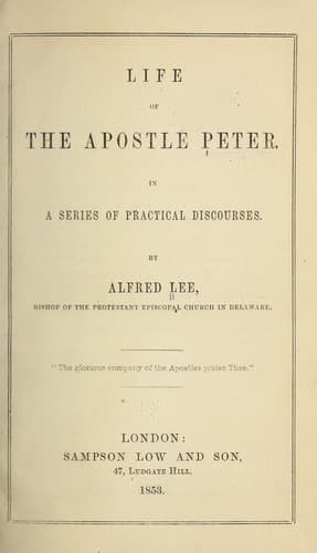 Tapa de Life of the apostle Peter
