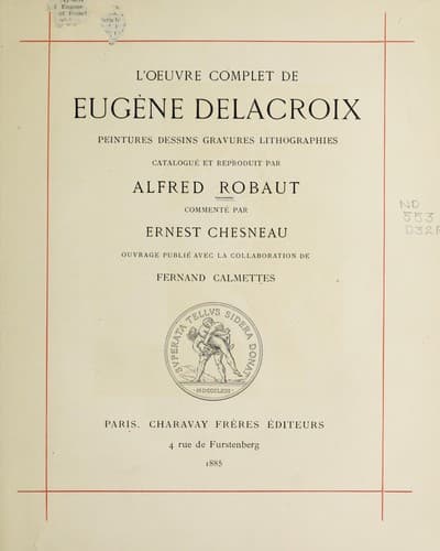 Tapa de L'oeuvre complet de Eugène Delacroix