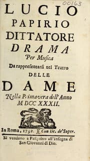 Tapa de Lucio Papirio dittatore