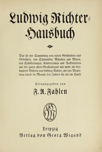 Tapa de Ludwig Richter-Hausbuch