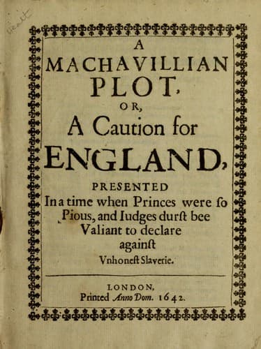 Tapa de A machavillian plot, or, A caution for England