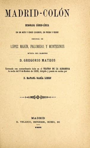 Tapa de Madrid-Colón