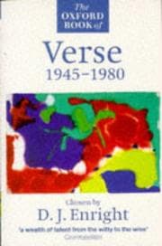 Tapa de The Oxford Book of Verse, 1945-80