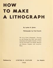 Tapa de How to make a lithograph