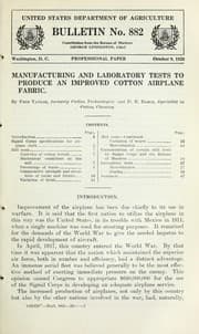 Tapa de Manufacturing and laboratory tests to produce an improved cotton airplane fabric