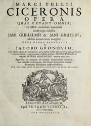 Tapa de Marci Tullii Ciceronis Opera quae extant omnia