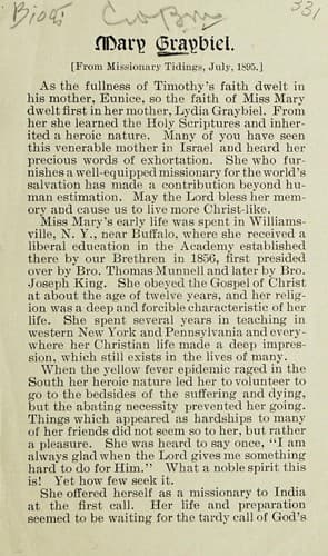Tapa de Mary Graybiel