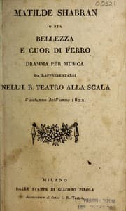 Tapa de Matilde Shabran, o sia, Bellezza e cuor di ferro