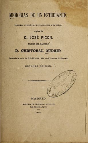Tapa de Memorias de un estudiante