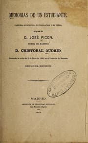 Tapa de Memorias de un estudiante