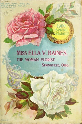 Tapa de Miss Ella V. Baines, the woman florist, Springfield, Ohio