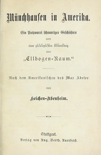 Tapa de Münchhausen in Amerika