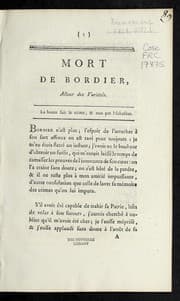 Tapa de Mort de Bordier, acteur des Varie te s.