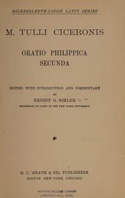 Tapa de M. Tulli Ciceronis Oratio Philippica secunda