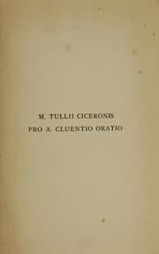 Tapa de M. Tullii Ciceronis Pro A. Cluentio oratio