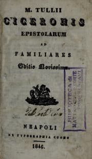 Tapa de M. Tullii Ciceronis Epistolarum ad familiares