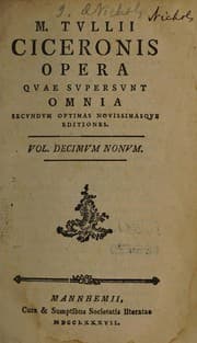 Tapa de M. Tullii Ciceronis Opera quae supersunt omnia