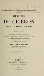 Tapa de M. Tullii Ciceronis Oratio pro Archia