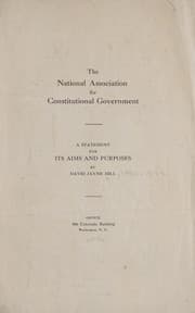Tapa de The National association for constitutional government