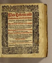 Tapa de Newe summarische Welt-Historia vnd Beschreibung aller Keyserthum, Königreiche, Fürstenthumb, vnd Völcker heutiges Tages auff Erden. ...