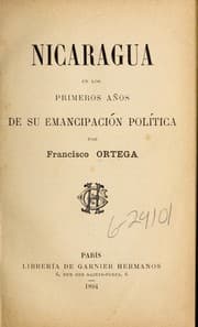 Tapa de Nicaragua en los primeros años de su emancipación política